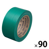 【ガムテープ】 現場のチカラ カラー布テープ 0.20mm厚 幅50mm×長さ25m 緑 アスクル 1セット（90巻入）  オリジナル