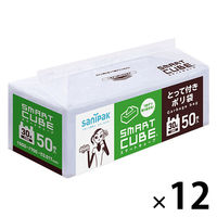 日本サニパック スマートキューブ とって付き半透明30L SC39 1箱（12