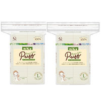 コットン・ラボ セレナ オーガニックコットンパフ Lサイズ 120枚 1セット（2個）