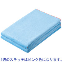 【アウトレット】マイクロファイバーヘアータオル　ブルー　1パック（2枚入）　林