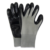 【アウトレット】【現場のチカラ】　ミタニコーポレーション　ニトリル背抜き手袋　灰　220258　1袋（10双入）