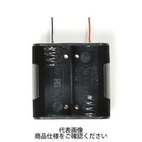 タカチ電機工業 SN型電池ホルダー ブラック SN1ー2 1個 SN1-2 1セット(6個)（直送品）