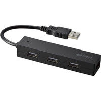 バッファロー ＵＳＢ２．０ハブ　４ポートタイプ　簡易パッケージモデル　ブラック BSH4U25BKZ 1台（直送品）