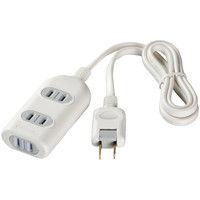 バッファロー ２ピン式電源タップ　３個口タイプ　シャッター付　５ｍ　ホワイト BSTAPSH2350WH 1台（直送品）