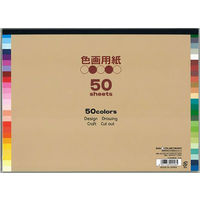 エヒメ紙工 50色色画用紙 EI-50-50 2冊