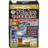 アサヒペン 油性超耐久シリコンアクリルトタン用 12kg （赤さび） 9017958（直送品）