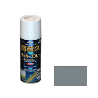 アサヒペン 高耐久ラッカースプレー 300mL （グレー） 901522（直送品）