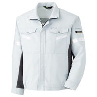 ミドリ安全 作業服 ベルデクセル 長袖 帯電防止 ブルゾン VE541 LL シルバーグレー×チャコール 3110126106 1点(1着)（直送品）