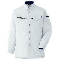 ミドリ安全 作業服 ベルデクセル 交織ストレッチ 帯電防止 長袖 シャツ VES2531 5L シルバーグレー 3120213209 1点（直送品）