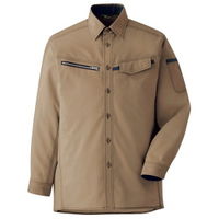 ミドリ安全 作業服 ベルデクセル 交織ストレッチ 帯電防止 長袖 シャツ VES2534 LL ブラウン 3120213306 1点(1着)（直送品）