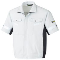 作業服 ベルデクセル 帯電防止 反射材仕様 半袖 ブルゾン VES541 M シルバーグレー×チャコール 3120215204 1点（直送品）