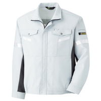 作業服 ベルデクセル 帯電防止 反射材仕様 長袖 ブルゾン VES2541 5L シルバーグレー×チャコール 3120215709 1点（直送品）