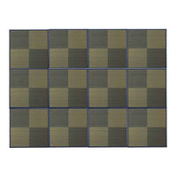 イケヒコ い草 置き畳 ユニット畳 和モダン 12枚組 『ニール』 ブルー 約82×82×1.7cm 12P（直送品）