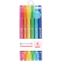 トンボ鉛筆 水性カラーサインペン　ＰＬＡＹ ＣＯＬＯＲK （6色入） GCF-611A 1セット（2個）