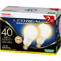東芝 LED全方向40W電球色2個パック LDA5L-G/40W-2P（直送品）
