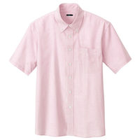 アイトス メンズ半袖オックスボタンダウンシャツ ピンクストライプ LL 7872-160 1着（直送品）