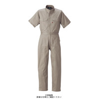 ヤマタカ 綿半袖夏ツナギ服 アースグリーン L 645ー104ーL 645-104-L 1枚（直送品）