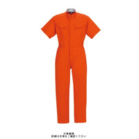 ヤマタカ 綿半袖夏ツナギ服 オレンジ 3L 118ー33ー3L 1枚（直送品）