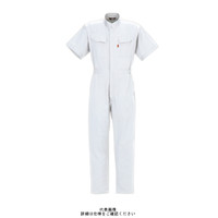 ヤマタカ 綿半袖夏ツナギ服 ホワイト LL 118ー99ーLL 1枚（直送品）