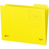 コクヨ A4 1/3カットフォルダー(カラー) A4-3F-3Y 1セット(50冊)