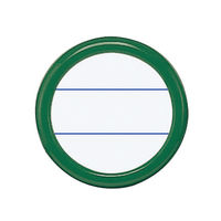 コクヨ　丸型名札　小　安全ピン・クリップ両用型　緑　ナフ-10G　1セット（50個）　（直送品）