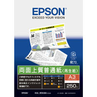 エプソン 両面上質普通紙＜再生紙＞ KA3250NPDR 1袋（250枚入）（取寄品）