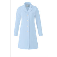 トンボ ウィキュア 薬局衣 レディスコート サックスブルー（水色） L 1枚 医療白衣 ドクターコート 診察衣（取寄品）