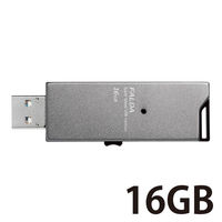 エレコム 高速USB3.0メモリ(スライドタイプ) MF-DAU3016GBK 1個