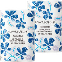 2倍巻き トイレットペーパー オリジナルトイレットロールフローラルブレンド 6ロール入×2パック シングル 120m  オリジナル