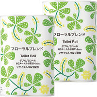 2倍巻 トイレットペーパー 6ロール入×2パック 再生紙配合 ダブル 60m フローラルの香り  オリジナル