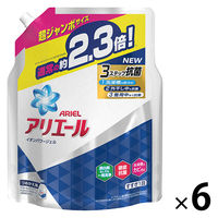 アリエール イオンパワージェル 詰め替え 超ジャンボ1.62kg 1ケース（6個入） 洗濯洗剤 抗菌 P&G