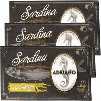 富士貿易 アドリアーノ プレミアムサーディン オリーブオイル漬け 90g 1セット(3個)