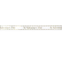 ササガワ リボン バレンタイン 白 50-336 1巻（10m巻）（取寄品）
