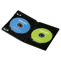 サンワサプライ DVDトールケース（2枚収納） ブラック DVD-TN2-03BK 1セット（3枚入り）（直送品）