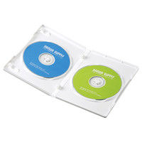 サンワサプライ DVDトールケース（2枚収納） ホワイト DVD-TN2-03W 1セット（3枚入り）（直送品）