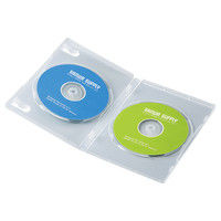 サンワサプライ DVDトールケース（2枚収納） クリア DVD-TN2-10C 1セット（10枚入り）（直送品）