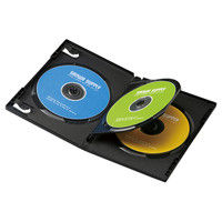 サンワサプライ DVDトールケース（3枚収納） ブラック DVD-TN3-03BK 1セット（3枚入り）（直送品）
