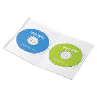 サンワサプライ スリムDVDトールケース（2枚収納） ホワイト DVD-TU2-10W 1セット（10枚入り）（直送品）