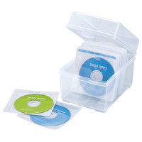 サンワサプライ 不織布ケース付きDVD・CDケース（両面収納50枚） FCD-FBOX100N 1個（直送品）