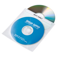 サンワサプライ DVD・CD不織布ケース（ホワイト） FCD-FN100WN 1セット（100枚入）