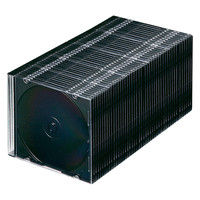 サンワサプライ DVD・CDケース（マットブラック） FCD-PU50MBK 1セット（50枚入り）（直送品）