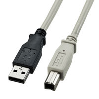 サンワサプライ USB2.0ケーブル PC99 USB Aオス-USB Bオス ライトグレー 1m KU20-1K 1本（直送品）