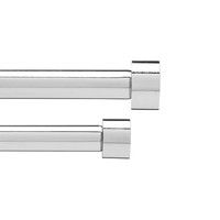 umbra（アンブラ） カッパ ダブルカーテンロッド 1.9cm/182.6～365.7cm CRM クロム 1本（直送品）