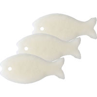 おさかなスポンジ ホワイト 1セット（3個） マーナ