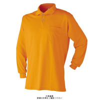 アタックベース 吸汗速乾長袖ポロシャツ オレンジ L 4700ー15ー17ーL 4700-15-17-L 1枚（直送品）