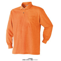 アタックベース 長袖ポロシャツ オレンジ M 2020ー15ー17ーM 2020-15-17-M 1枚（直送品）