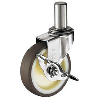 ハンマーキャスター SUS製差込みキャスター旋回式315EK(ストッパー付)シリーズ 315EKーUR50 1セット(4個)（直送品）