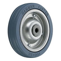 ハンマーキャスター 鉄板ホイールゴム巻車輪樹脂ブッシュ入125mm430EーPR125 430EーPR125 430E-PR125 1セット(4個)（直送品）
