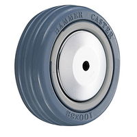 ナイロンホイールゴム巻車輪ラジアルボールベアリング入125mm434MーRB125 434MーRB125 1セット(4個)（直送品）