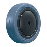 ナイロンホイールゴム巻車輪ラジアルボールベアリング入125mm434EーFR125 434EーFR125 1セット(4個)（直送品）